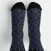 Blueberry Muster Personalisiert Name Black Blue Socken (Oben)