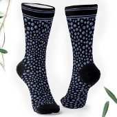 Blueberry Muster Personalisiert Name Black Blue Socken