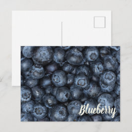 Blueberry Nah Up Detail für Veganer Feiertagspostkarte