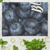 Blueberry Nah Up Detail für Veganer Geschirrtuch (Gefaltet)