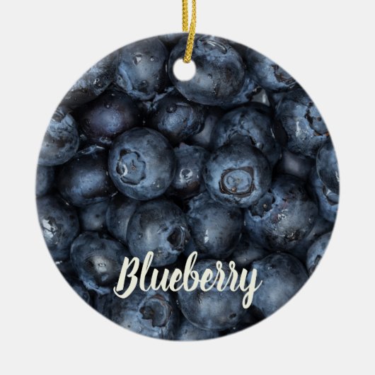 Blueberry Nah Up Detail für Veganer Keramik Ornament (Vorne)