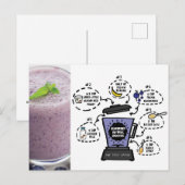 Blueberry Oatmfood Smoothie Rezept Card Postkarte (Vorne/Hinten)