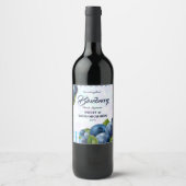 Blueberry Obstwein Weinetikett (Vorderseite)