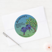 Blueberry Pals Funny Cartoon Jam Pie und mehr Runder Aufkleber (Umschlag)