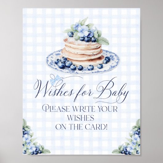 Blueberry Pancake Baby Brunch Baby Shower Boy Poster (Vorne)