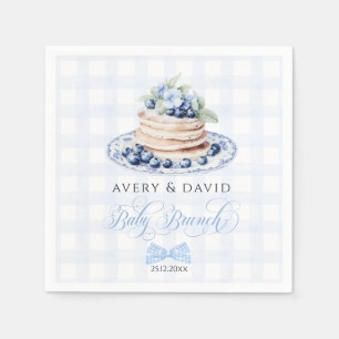 Blueberry Pancake Baby Brunch Baby Shower Boy Serviette