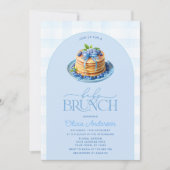 Blueberry Pancake Baby Brunch Babydusche Einladung (Vorderseite)