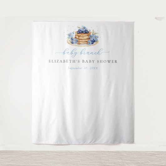 Blueberry Pancake Baby Brunch Babydusche Hintergru Wandteppich (Vorderseite)