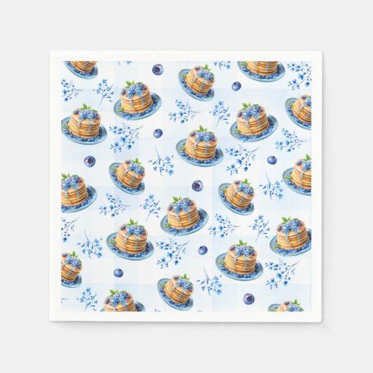 Blueberry Pancake Baby Brunch Babydusche Serviette (Vorderseite)