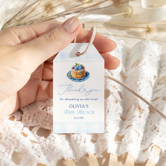 Blueberry Pancake Baby Brunch Dusche Vielen Dank Geschenkanhänger