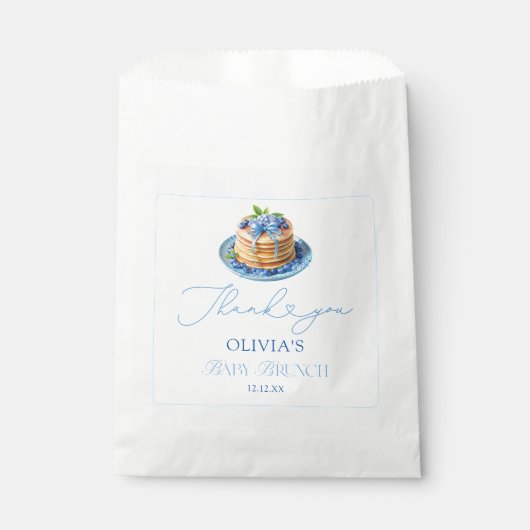 Blueberry Pancake Baby Brunch Dusche Vielen Dank Geschenktütchen (Vorderseite)