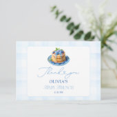 Blueberry Pancake Baby Brunch Dusche Vielen Dank Karte (Stehend Vorderseite)