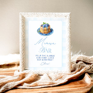 Blueberry Pancake Baby Brunch Mama osa Bar Poster