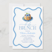 Blueberry Pancake Baby Dusche Baby Brunch Einladung (Vorderseite)