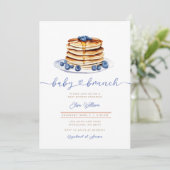 Blueberry Pancake Baby Showeinladung Einladung (Stehend Vorderseite)