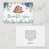 Blueberry Pancake Babydusche Flat Dankeschön Karte (Vorne/Hinten)