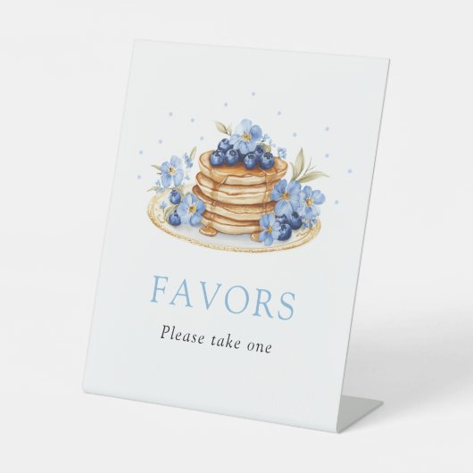 Blueberry Pancake Brunch Favoriten Zeichen Sockelschild (Vorderseite)