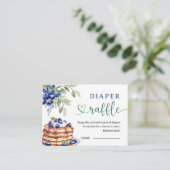 Blueberry Pancake Brunch Kinderdusche Windeln Raff Begleitkarte (Stehend Vorderseite)
