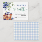 Blueberry Pancake Brunch Kinderdusche Windeln Raff Begleitkarte (Vorne/Hinten)
