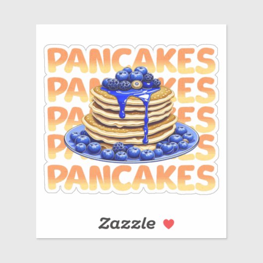 Blueberry Pancakes Aufkleber (Blatt)