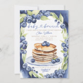 Blueberry Pancakes Baby Brunch Babydusche Einladung (Vorderseite)