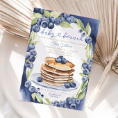 Blueberry Pancakes Baby Brunch Babydusche Einladung