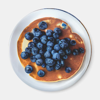 Blueberry Pancakes Food Magnet