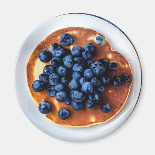 Blueberry Pancakes Food Magnet (Vorne)