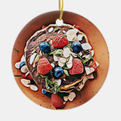 Blueberry Pancakes Funny Gag Weihnachtsfest Keramik Ornament (Vorne)