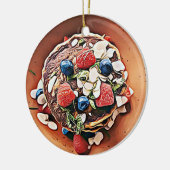 Blueberry Pancakes Funny Gag Weihnachtsfest Keramik Ornament (Links)