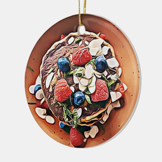 Blueberry Pancakes Funny Gag Weihnachtsfest Keramik Ornament (Links)