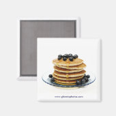 Blueberry Pancakes Magnet (Vorderseite/Rückseite)