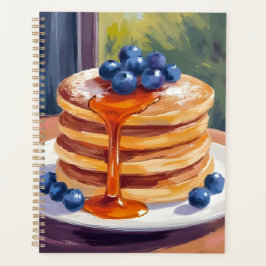 Blueberry Pancakes | Oil Painting Fruit Planer