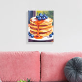 Blueberry Pancakes | Ölfarbe Leinwanddruck (Insitu (Wohnzimmer))
