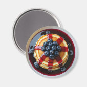 Blueberry Pancakes Realistisches Essen Magnet (Vorderseite/Rückseite)