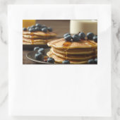 Blueberry Pancakes Rechteckiger Aufkleber (Tasche)