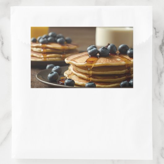 Blueberry Pancakes Rechteckiger Aufkleber (Tasche)