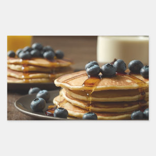 Blueberry Pancakes Rechteckiger Aufkleber