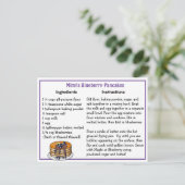 Blueberry Pancakes Rezept Card Postkarte (Stehend Vorderseite)