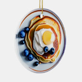 Blueberry Pancakes und Fried Egg Pub Weihnachten Keramik Ornament (Rechts)
