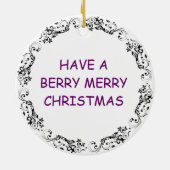 Blueberry Pancakes und Fried Egg Pub Weihnachten Keramik Ornament (Hinten)