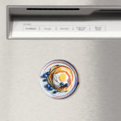 Blueberry Pancakes und frittierte Eier Nahrung Magnet (In Situ (Geschirrspüler))