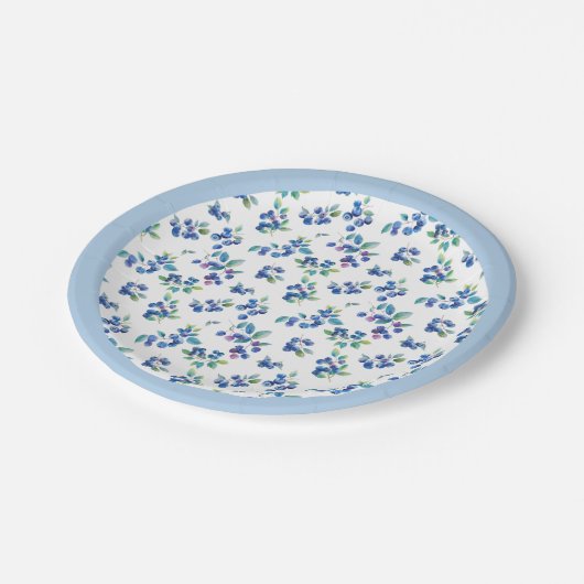 Blueberry Paper Plate Pappteller (Schrägansicht)