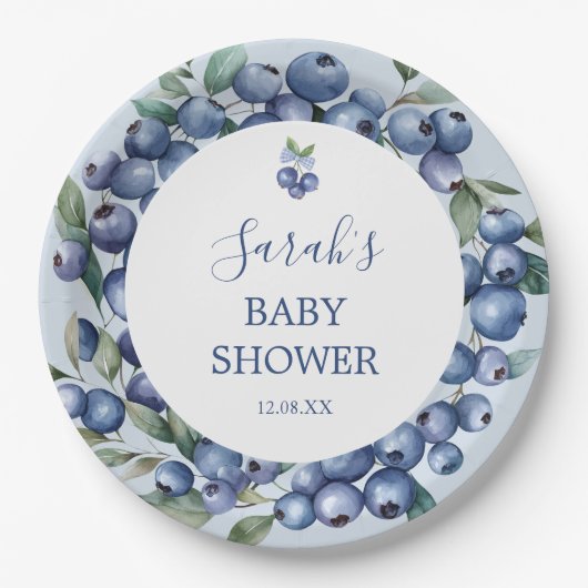 Blueberry Paper Plate Pappteller (Vorderseite)