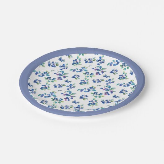 Blueberry Paper Plate Pappteller (Schrägansicht)