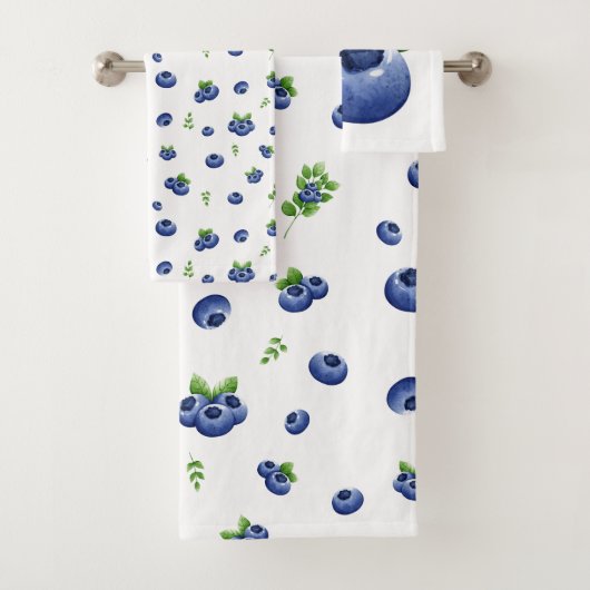 Blueberry Pattern Badhandtuch Set (Insitu)