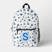Blueberry Pattern Bedruckter Rucksack (Vorderseite)