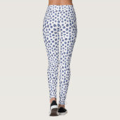 Blueberry Pattern Blau Weiße Sommer Leggings (Rückseite)