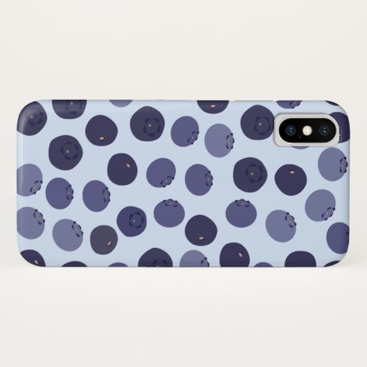 Blueberry Pattern Case-Mate iPhone Hülle (Rückseite (Horizontal))