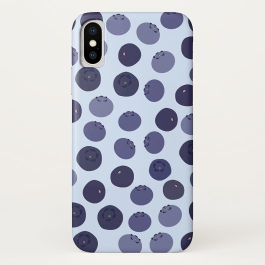 Blueberry Pattern Case-Mate iPhone Hülle (Rückseite)